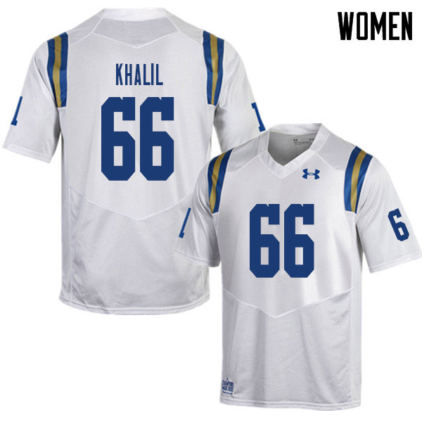 Women #66 Mohamed Khalil UCLA Bruins College Football Jerseys Sale-White